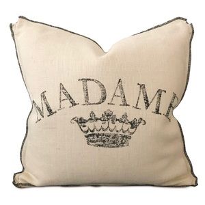 COPY - Eastern Accents Pillow Cover Silkscreen on Burlap